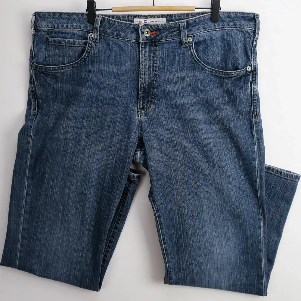 Lee Modern Series Straight Fit Jeans Men’s 40x30 Blue Denim L342 Classic 5 Pocke
